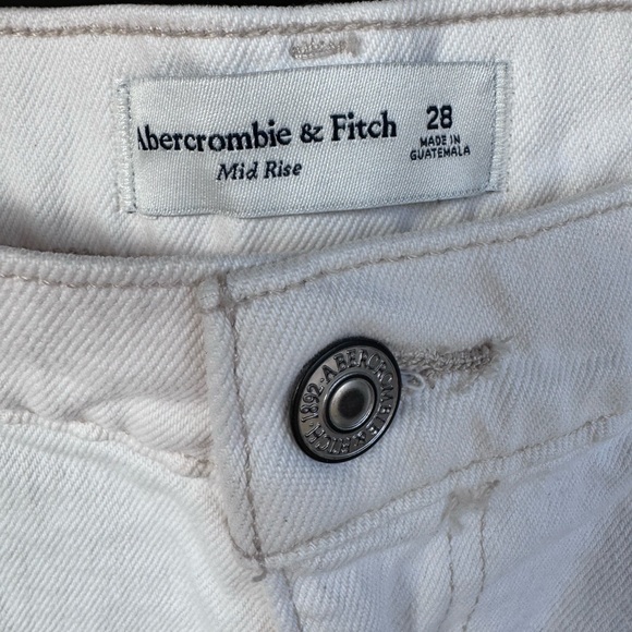 Abercrombie & Fitch Mid-Rise White Denim Mini Skirt Size 28 (M) - Picture 3 of 11